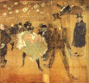 Henri De Toulouse-Lautrec Dancing at he Moulin Rouge oil painting